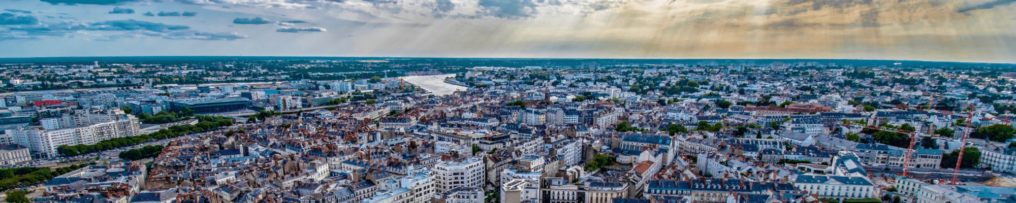 Aerial View of Nantes, France