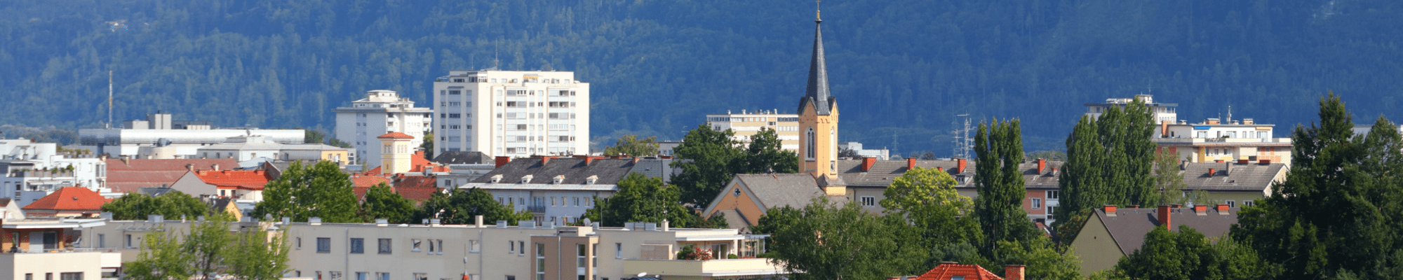 Aerial view of Klagenfurt, Austria