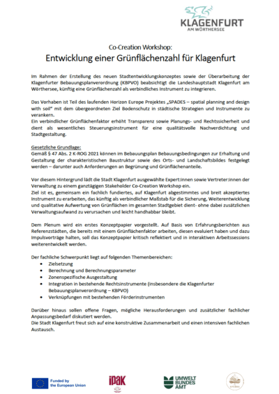Agenda for Co-creation Workshop