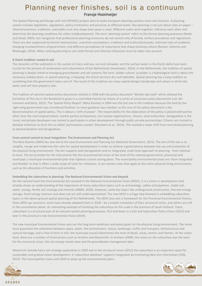 Page One: Planning is a Contiuum