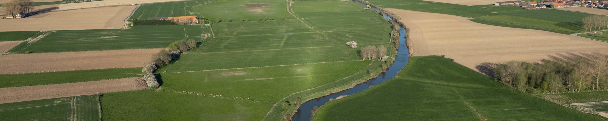 Drone image Flemish landscape